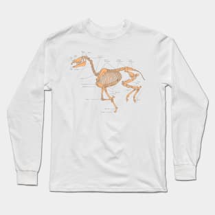 Skeleton horse anatomical sketch (tan) Long Sleeve T-Shirt